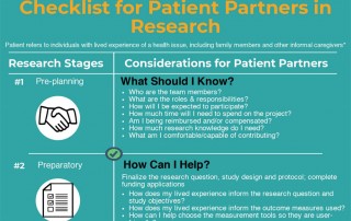 Checklist for Patient Partners in Research