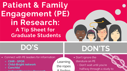 Patient & Family Engagement in Research: A Tip Sheet for Graduate Students