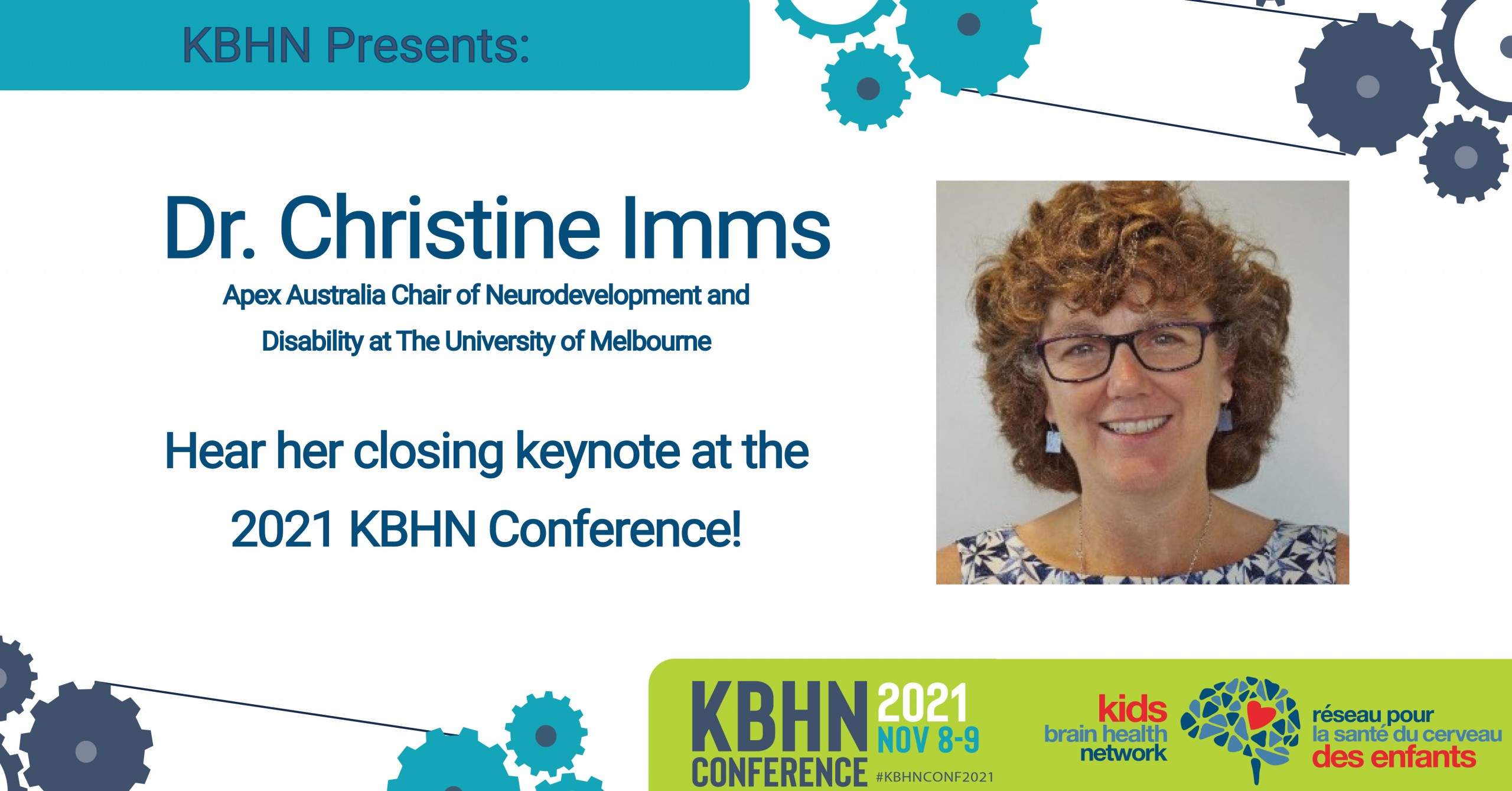 Dr. Christine Imms, 2021 KBHN Conference Keynote