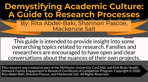 Demystifying Academic Culture: A Guide to Research Processes