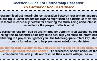 Decision Guide For Partnership Research