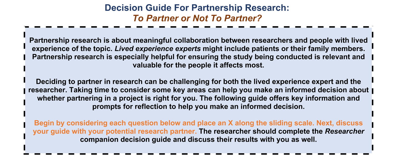 Decision Guide For Partnership Research