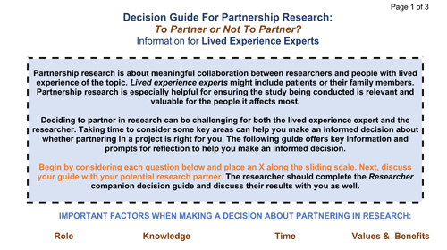 The Decision Guide For Partnership Research