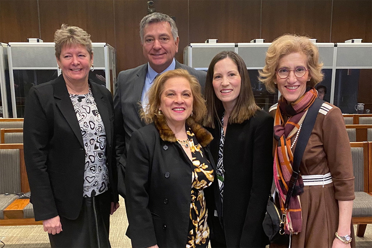 Nicola Lewis meets with Members of Parliament Charles Sousa and Lena Metlege Diab, accompanied by Dr. Andrea Cross and Connie Putterman from KBHN’s Family Engagement in Research (FER) program. 