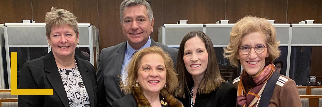 Nicola Lewis meets with Members of Parliament Charles Sousa and Lena Metlege Diab, accompanied by Dr. Andrea Cross and Connie Putterman from KBHN’s Family Engagement in Research (FER) program.