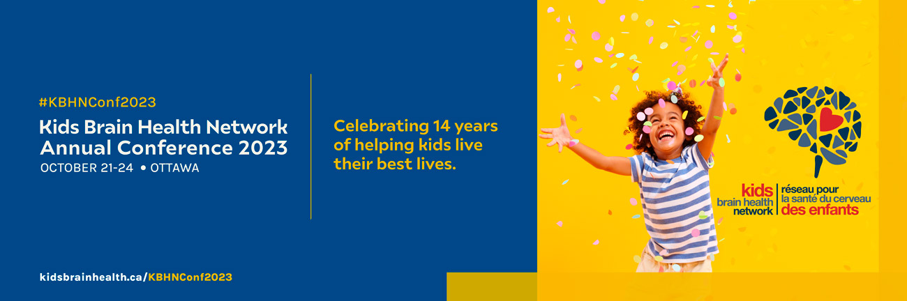 Text that reads, "Celebrating 14 years of helping kids live their best lives". and KBHN Conference 2023 details on a cream background