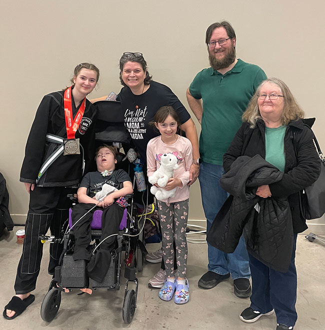 As a parent of a child with neurodevelopmental disability, Elizabeth Chambers (centre left) has invaluable knowledge and experience to share with researchers.
